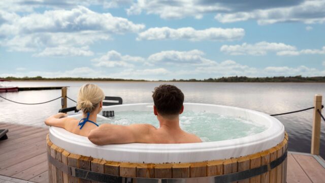 couple in a hottub
